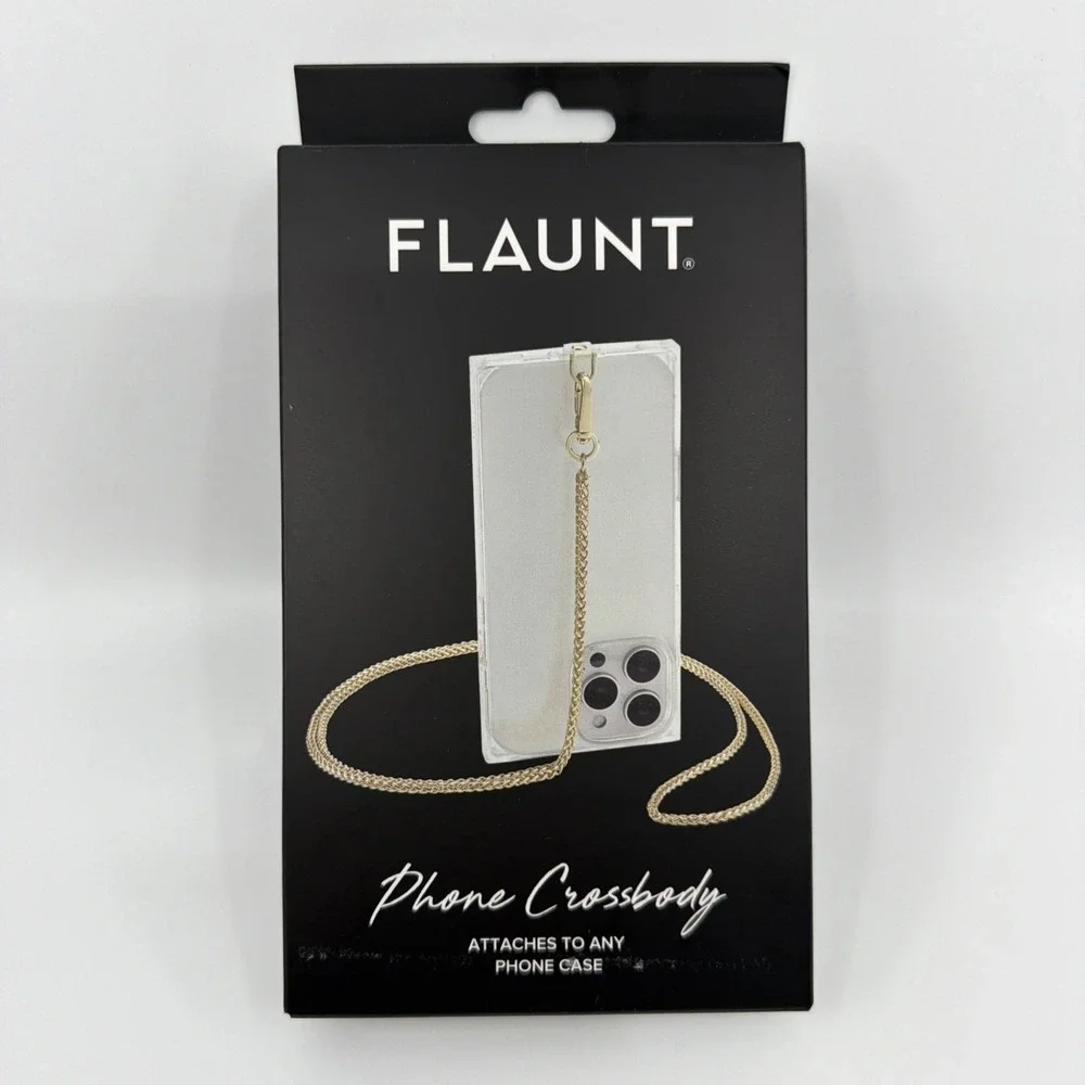 Flaunt Crossbody Strap Gold Wheat Chain For All Cellphones Universal Fit To Case